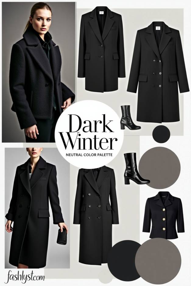 Dark Winter Neutral Color Palette