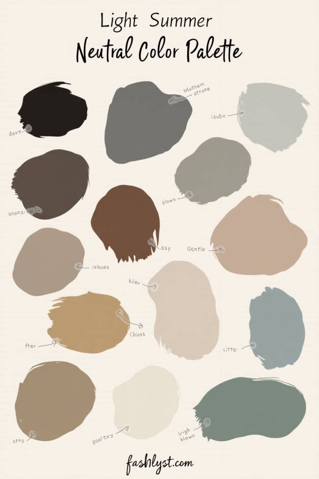 Light Summer Neutral Color Palette