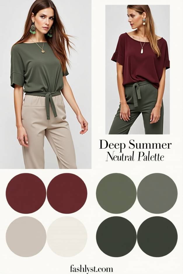 Deep Summer Neutral Color Palette