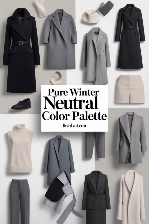 Pure Winter Neutral Color Palette 