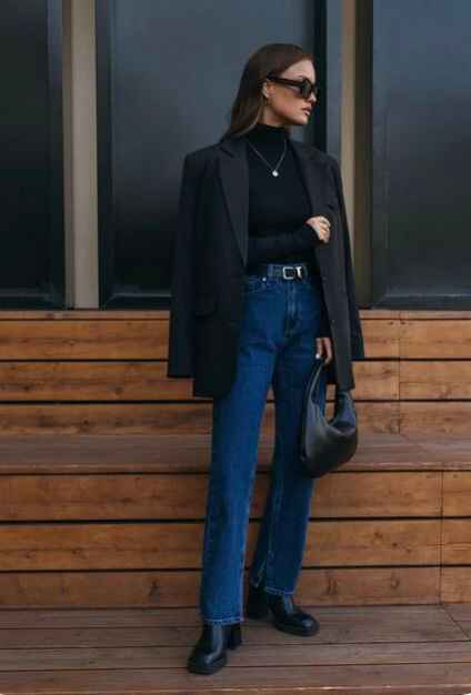 Business-Casual Done Right: Straight Jeans with a Blazer