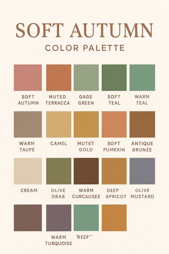 Soft Autumn Neutral Color Palette